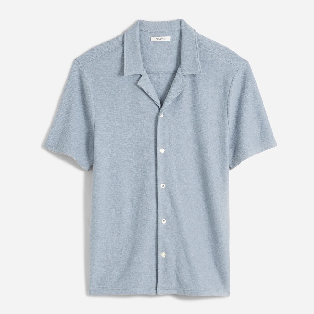 Madewell Easy Short-Sleeve Shirt in Stripe Jacquard (Men’s)